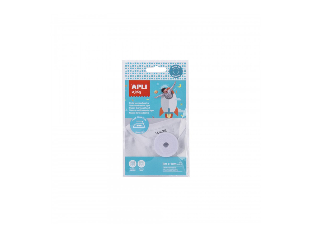 RUBAN APLI THERMOADHESIF POUR VETEMENT 3M COLORIS BLANC