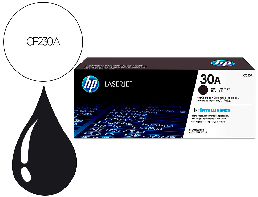 CARTOUCHE LASER HP CF230A/30A COULEUR NOIR 1600 PAG