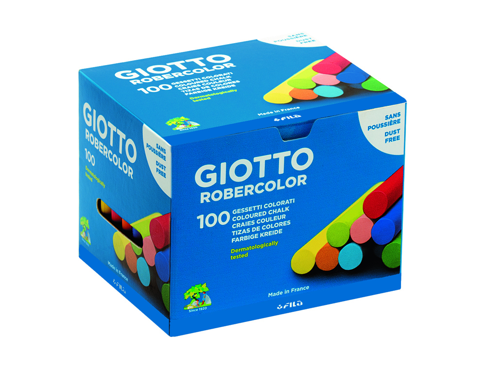 BOITE DE CRAIES STANDARD GIOTTO TABLEAUX ET ARDOISES   100 UNITES COLORIS ASSORTIES