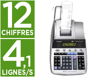 CALCULATRICE CANON IMPRIMANTE MP-1211LTSC 12 CHIFFRES CONVERTISSEUR MONNAIE 334X219X745MM 1.6KG IMPRESSION BICOLORE