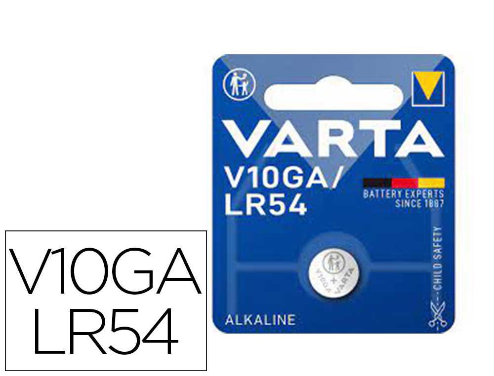 PILE VARTA ALCALINE V10GA LR54 1,5V BLISTER 1 UNITE