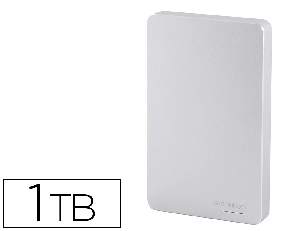 DISQUE DUR Q-CONNECT EXTERNE USB 3.0 1TB COLORIS ARGENT